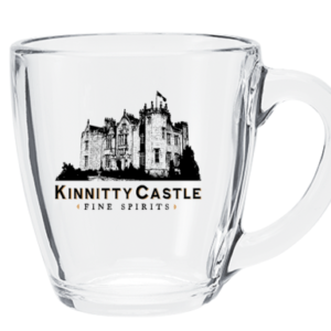 irish coffee mug with kinnitty castle sketch and kinnitty castle spirits logo