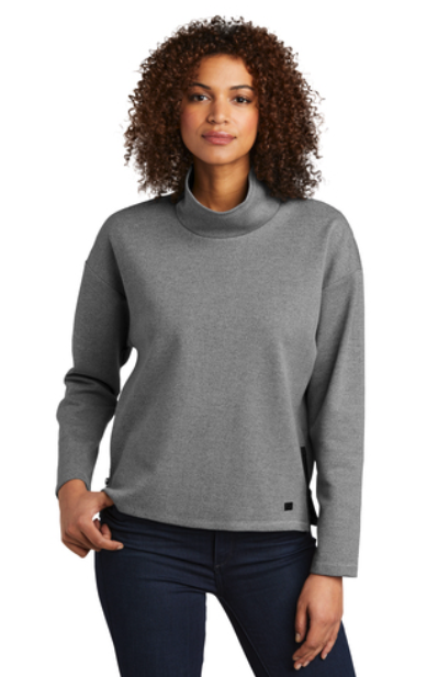 ogio pullover sweater worn by a female model front view