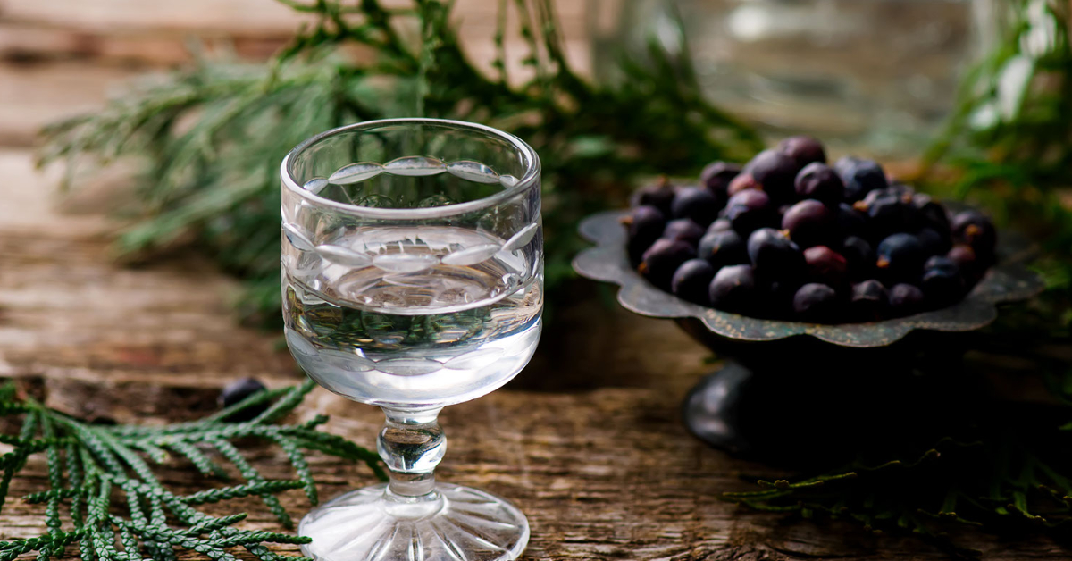 what does gin taste like? gin tastes like pine because of its main ingredient, juniper berries, like the ones pictured here with pine needles and a glass of gin
